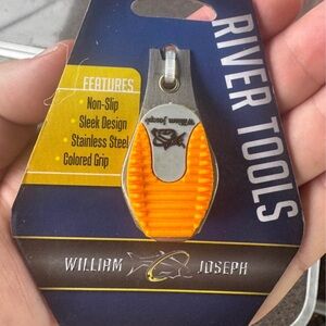 Men's Orange Stainless Steel Line Clip